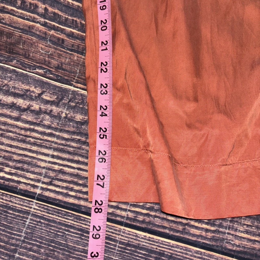Club Monaco Rust Orange Wide Leg Trousers Pants Size 0 Cupro cotton Blend - Picture 6 of 10